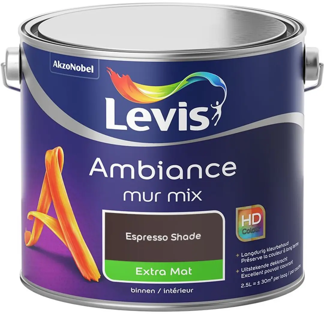 Levi's Ambiance Mur Extra Mat Mix Espresso 2,5L