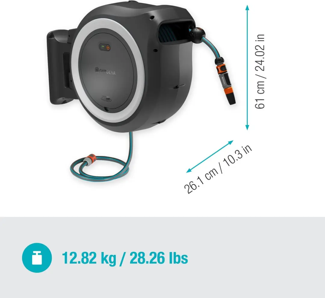 Gardena PowerRoll XL Accu-slanghaspel 35m - Grijs-wit