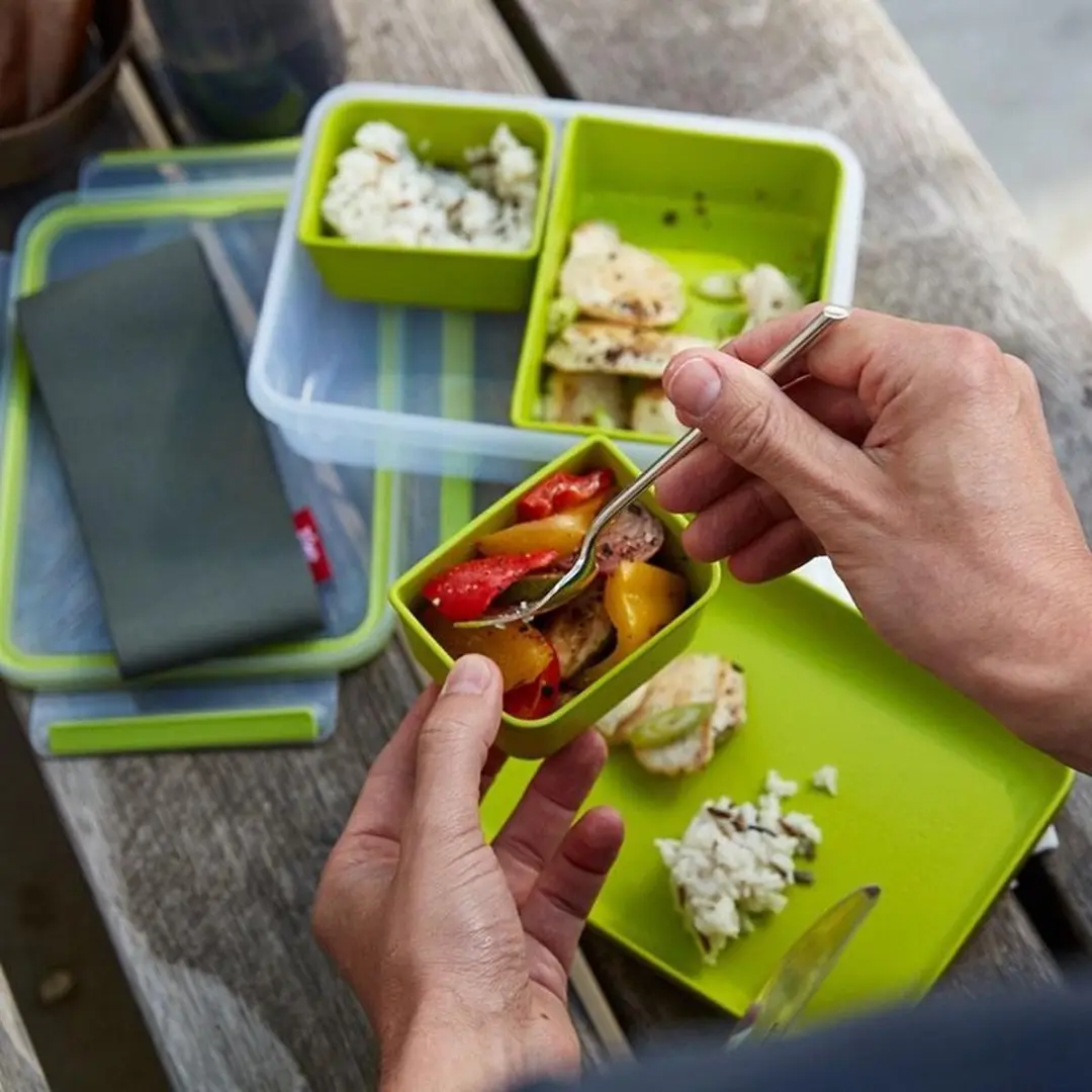 Emsa Clip & Go Lunchbox 1,2L - 2 Vakken - Transparant - afbeelding 4 van 5