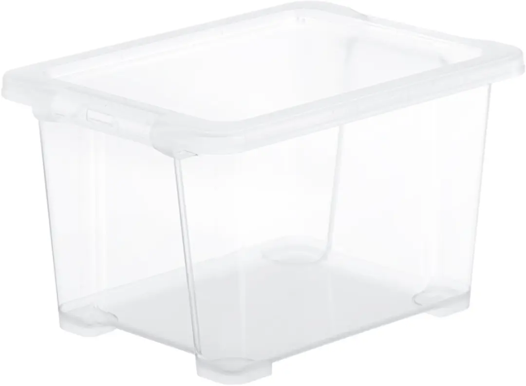 Rotho CORE Basic Opbergbox - 4 Stuks - 15L - Transparant