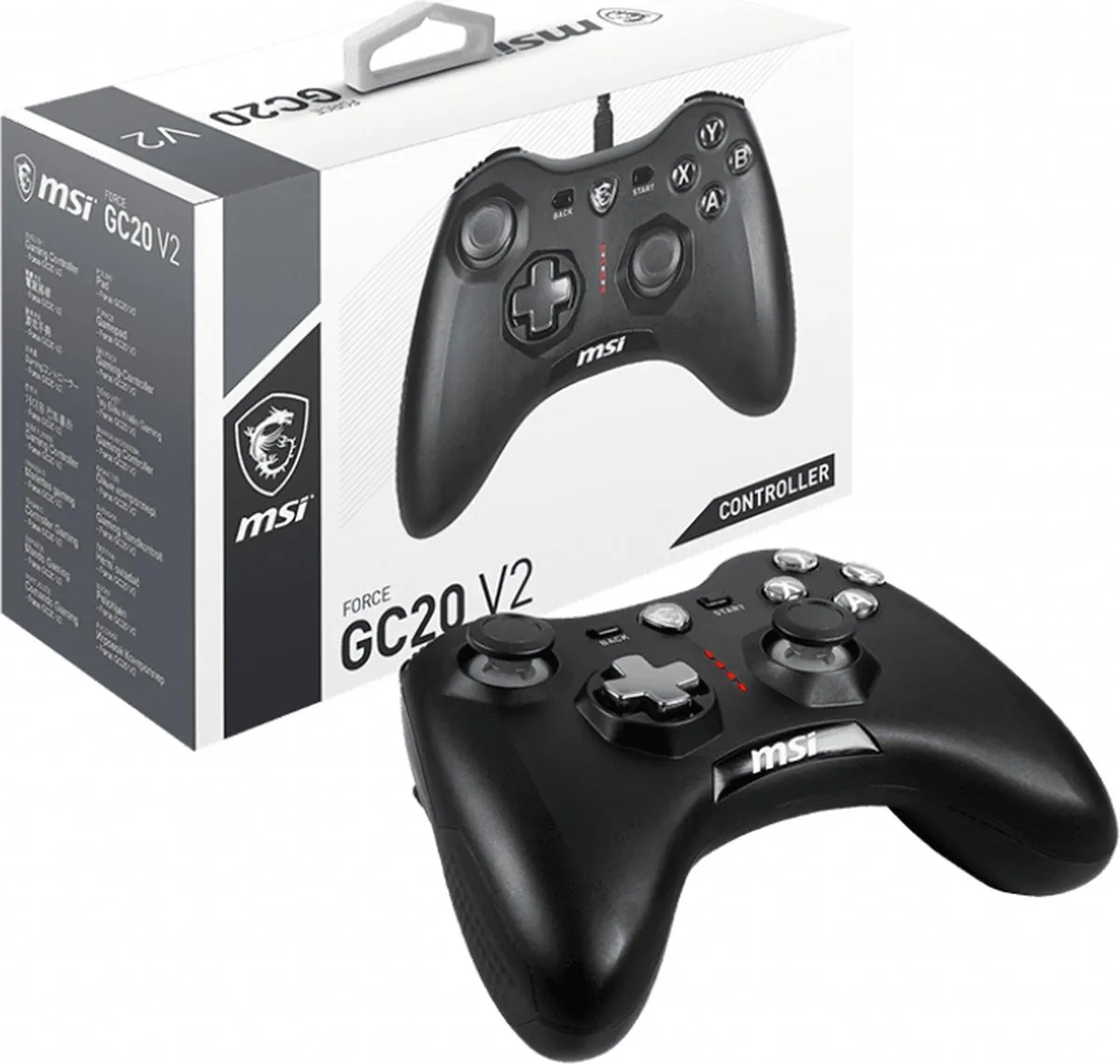 MSI Force GC20 V2 Gaming Controller - 13 Knoppen - Zwart