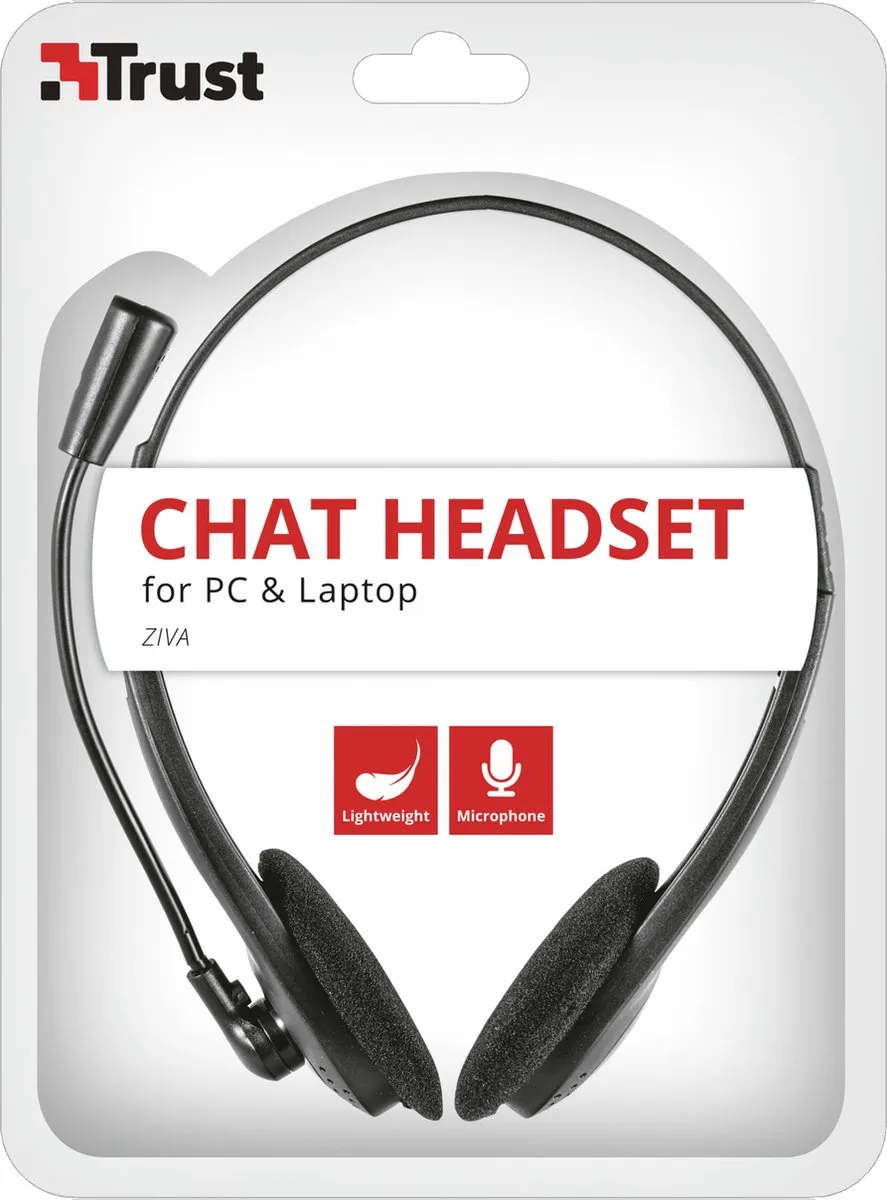 Trust ZIVA CHAT Headset 21517 - Stereofonisch - Zwart