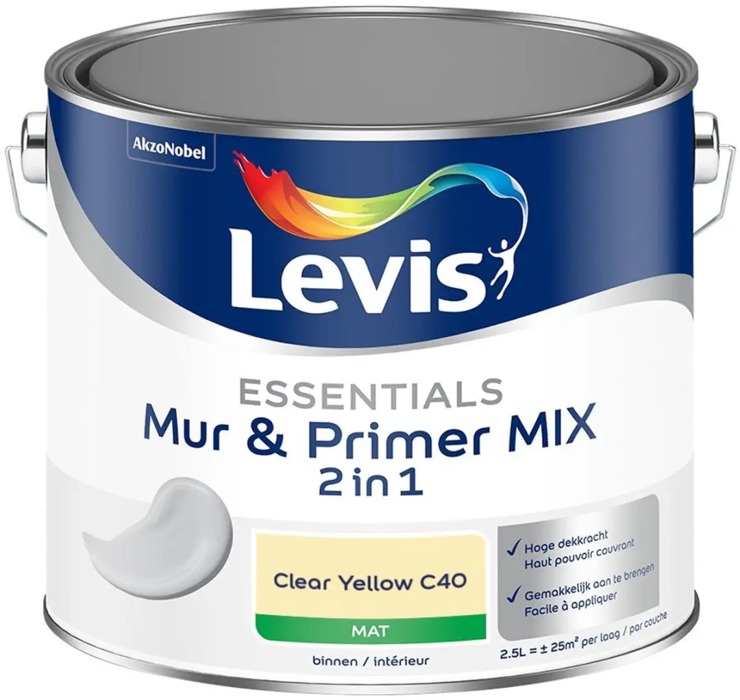 Levi's Essentials Mur & Primer Mix Clear Yellow C40 Mengverf 2,5L