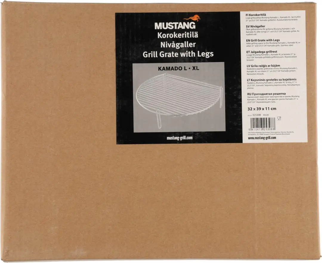 Mustang Roosteruitbreiding Kamado L/XL - RVS 32x39x1cm
