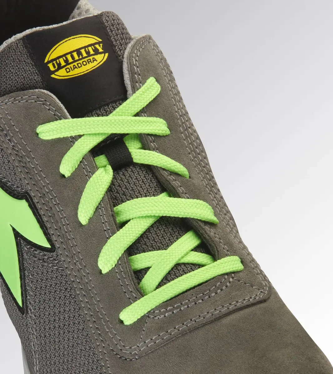 Diadora GLOVE MDS TEXT LOW S1PS FO SR COAL/GREEN FLUO 46