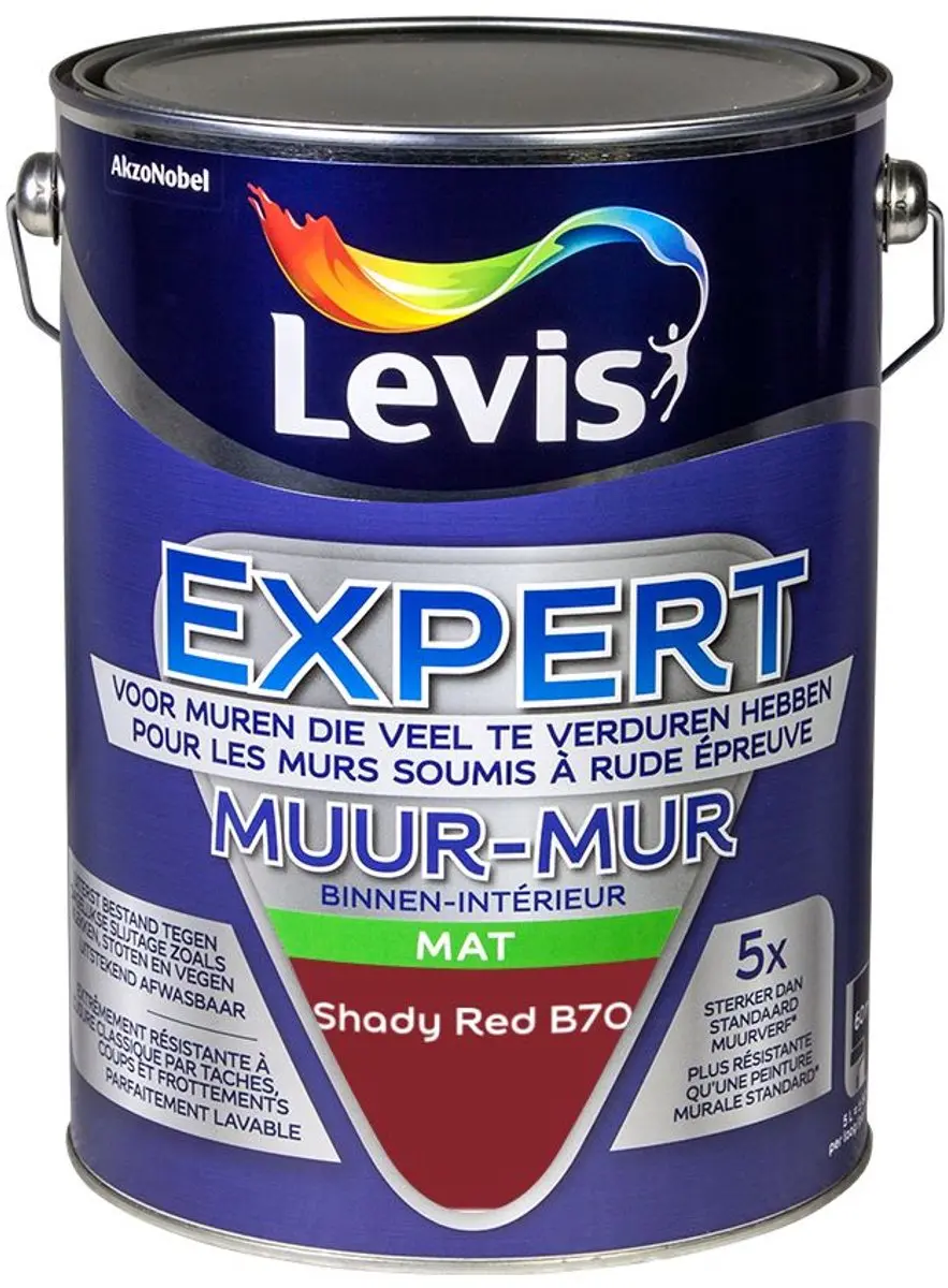 Levi's Expert Muur Binnen Mix Shady Red B70 Mengverf 5L