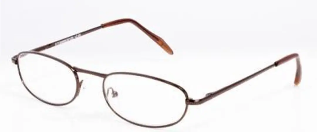 Leesbril metal bruin glans +1.0