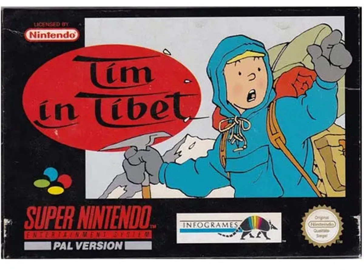 Nintendo TinTin au Tibet Super Nintendo Game - 1 Speler
