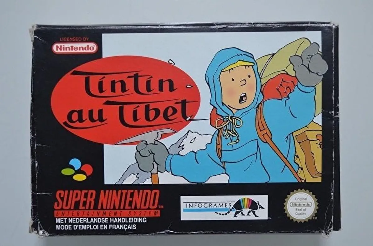Nintendo TinTin au Tibet Super Nintendo Game - 1 Speler