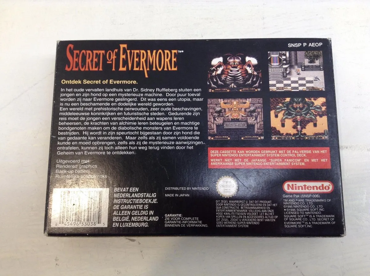 Nintendo Secret of Evermore SNES - 1 Speler - afbeelding 2 van 3