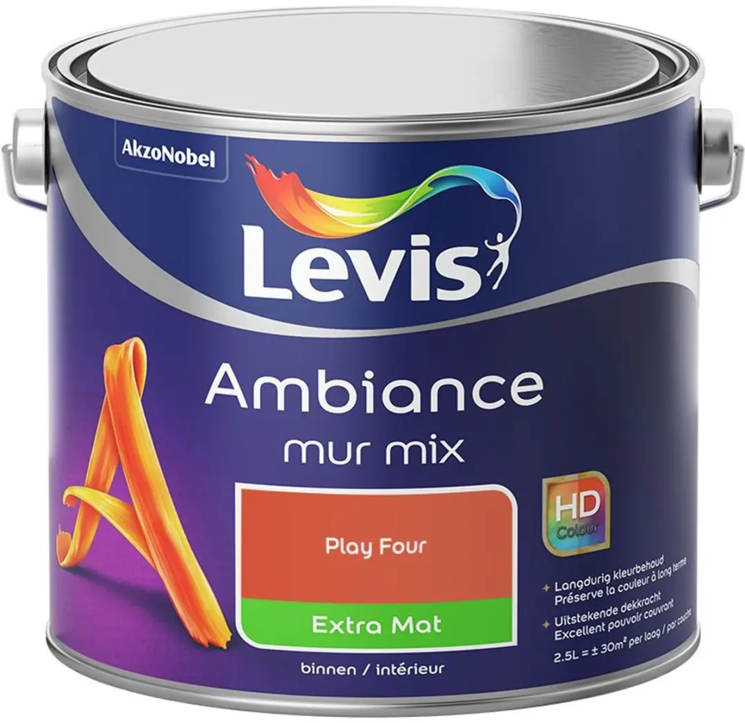 Levi's Ambiance Mur Extra Mat Mix PLAY FOUR Mengverf 2,5L