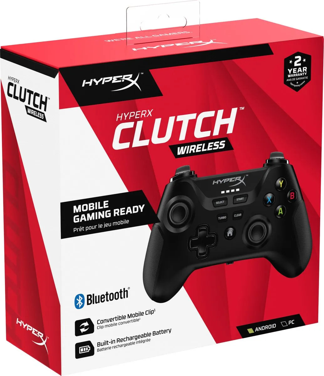 HyperX Clutch Draadloze Gaming Controller 516L8AA - Zwart - afbeelding 6 van 6