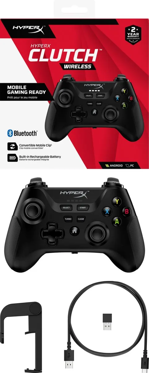 HyperX Clutch Draadloze Gaming Controller 516L8AA - Zwart