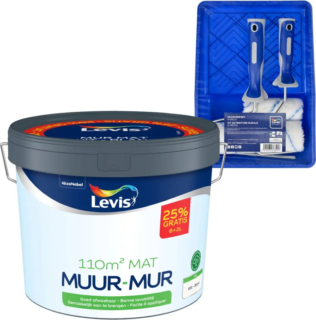 Levi's Muur Mat Wit 10L