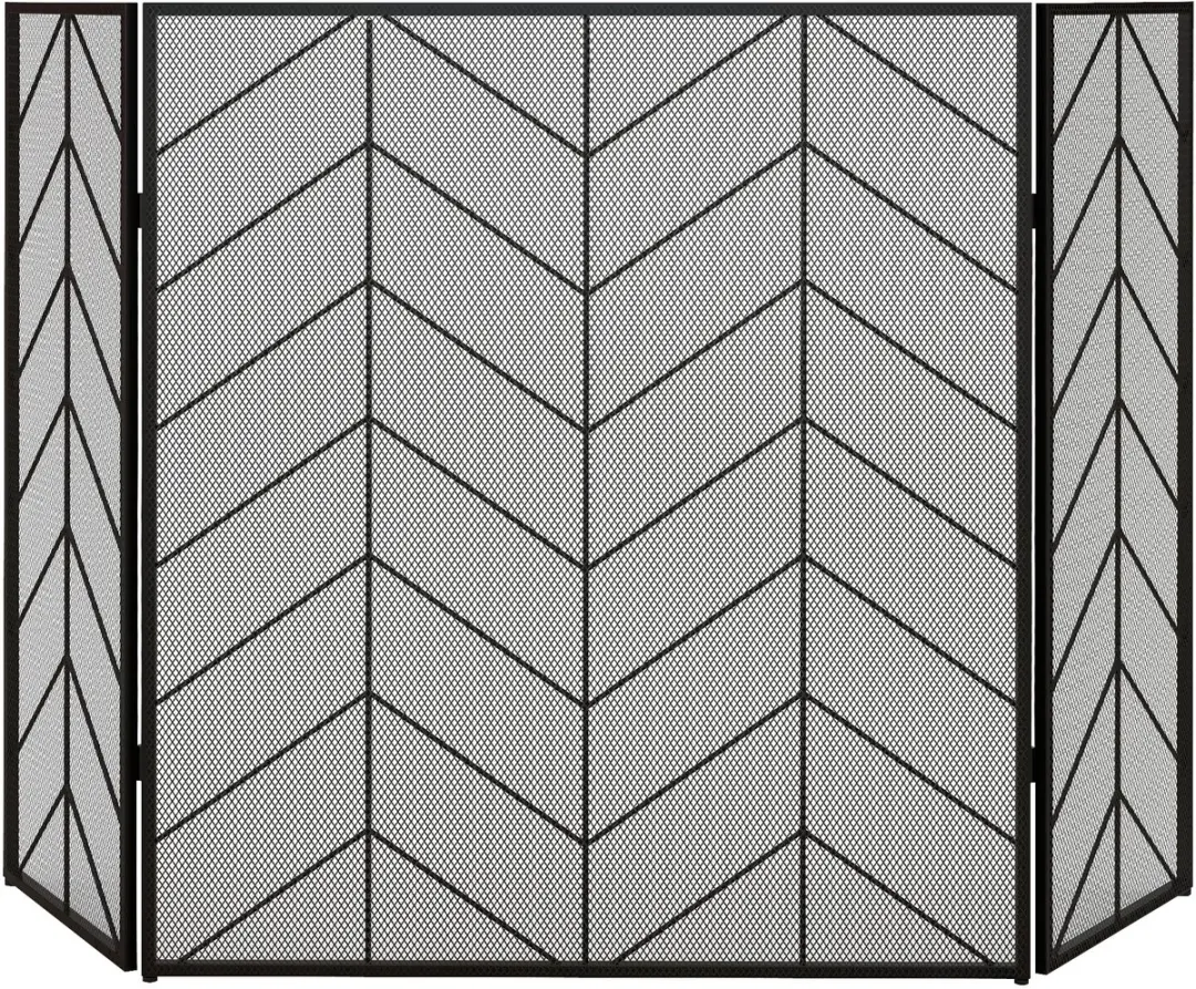 Homcom Kaminscherm Staal 135x120x85cm