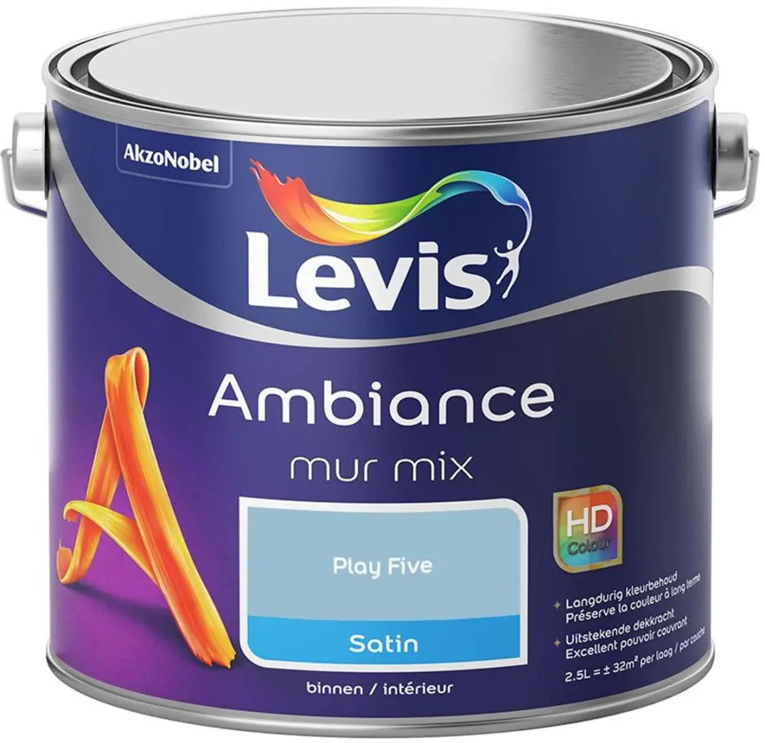 Levi's Ambiance Mur Satin Mix PLAY FIVE Mengverf 2,5L