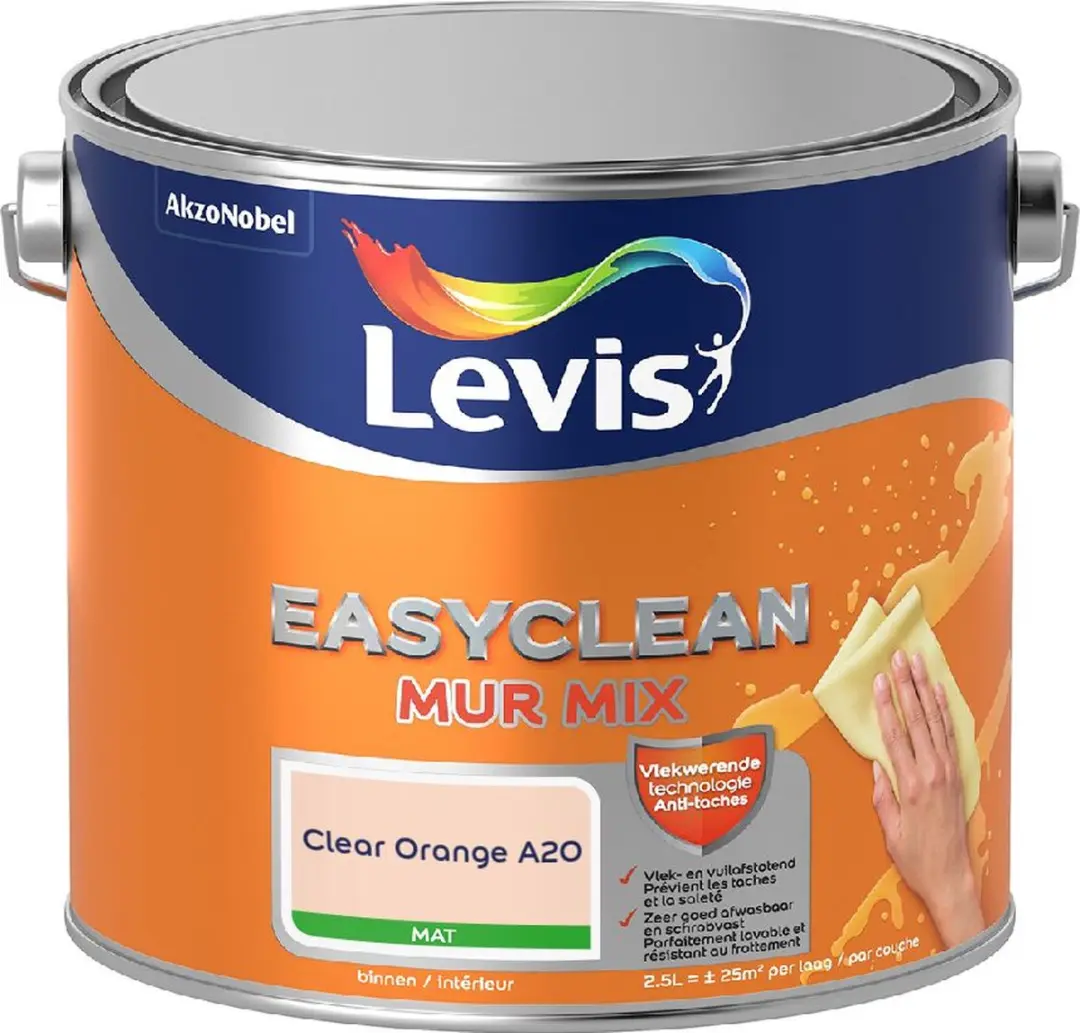 Levi's Easyclean Mur Mat Mix Clear Orange A20 Mengverf 2,5L