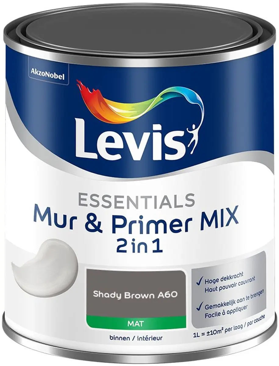 Levi's Essentials Mur & Primer Mix Shady Brown A60 Mengverf 1L