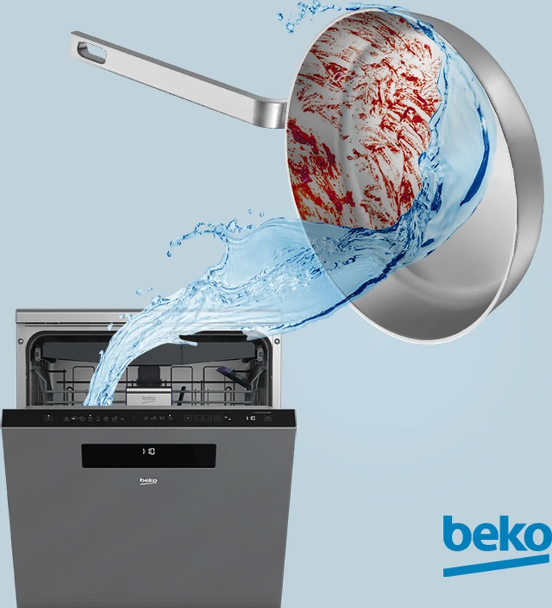 Beko DIN48430AD Inbouwvaatwasser 14 Couverts - RVS