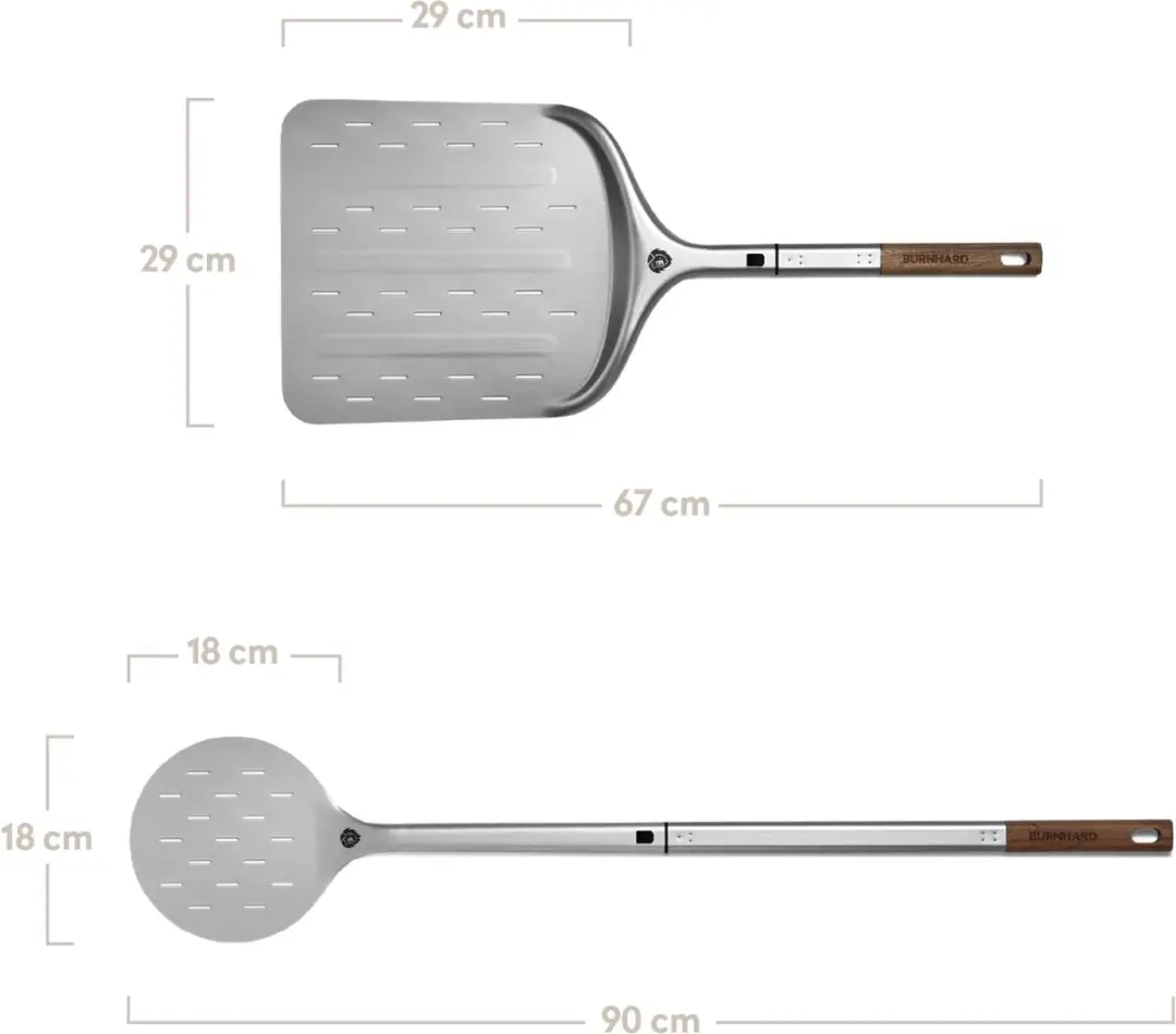 Burnhard Pizza-set 2-delig 945602 - Pizzaschep & Wender - Zilver