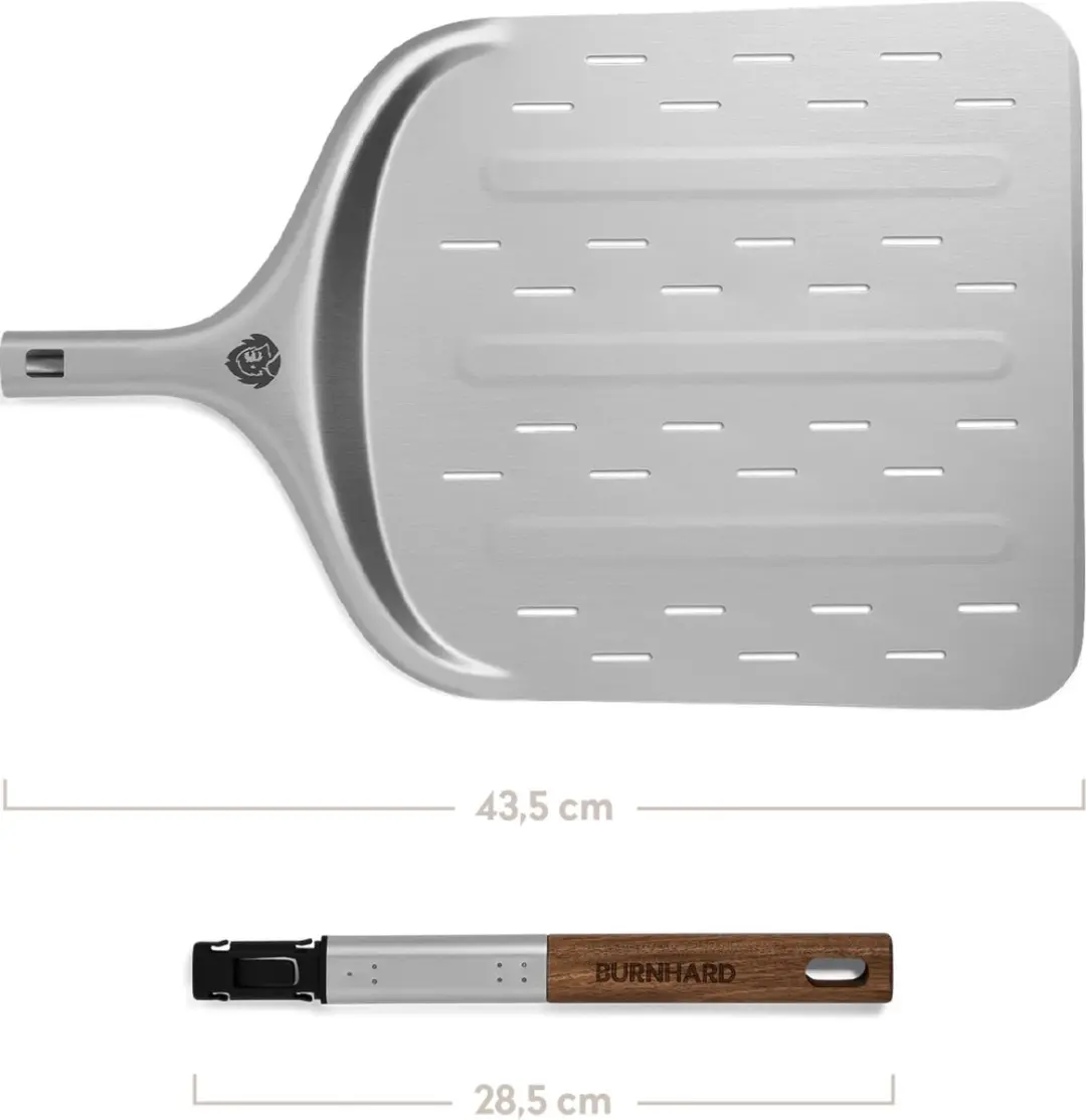 Burnhard Pizza-set 2-delig 945602 - Pizzaschep & Wender - Zilver