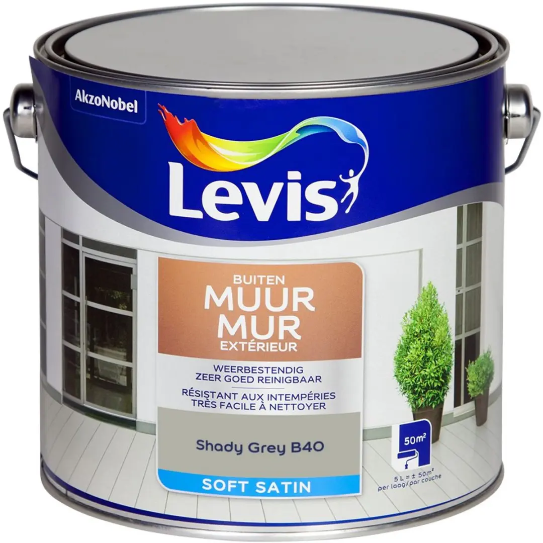 Levi's Muur Buiten Mix Shady Grey B40 Mengverf 5L