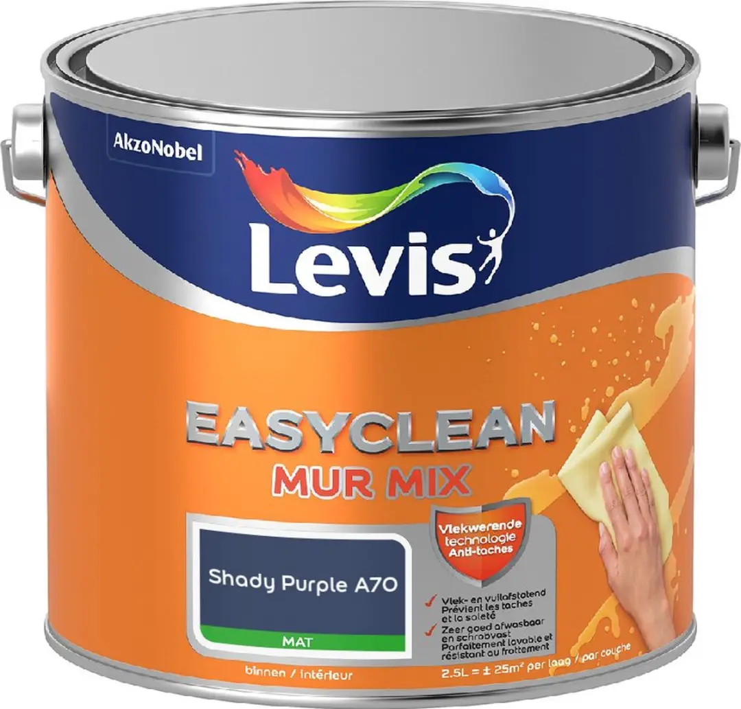 Levi's Easyclean Mur Mat Mix Shady Purple A70 Mengverf 2,5L