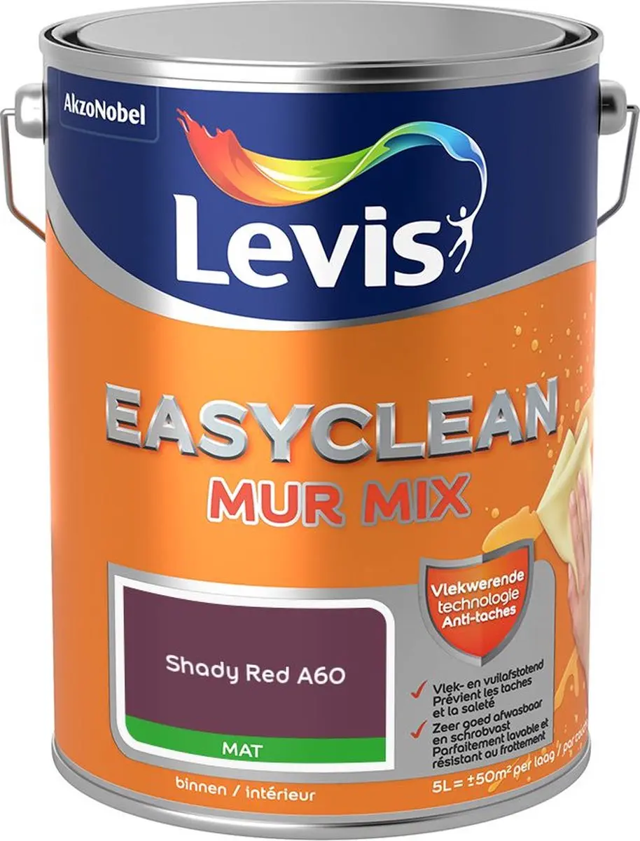 Levi's Easyclean Mur Mat Mix Shady Red 5L