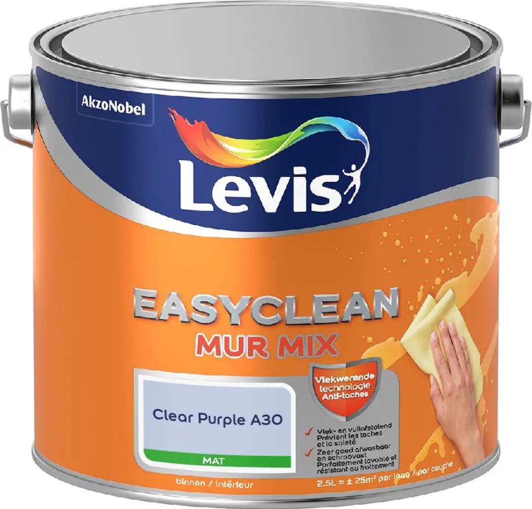Levi's Easyclean Mur Mat Mix Clear Purple A30 Mengverf 2,5L