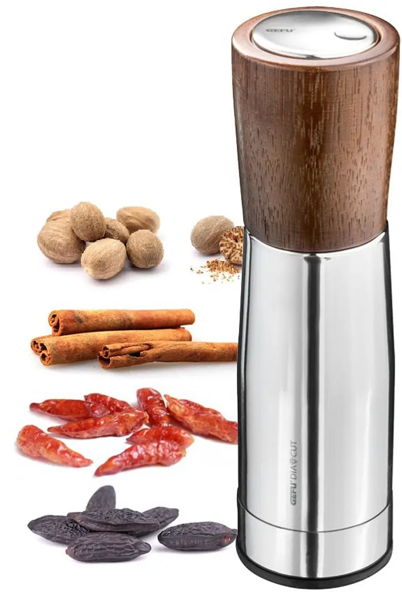GEFU Spice-Cut Kruidensnijder Walnoot/RVS