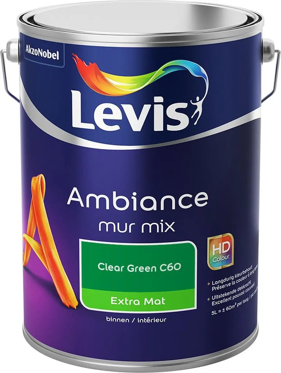 Levi's Ambiance Mur Extra Mat Mix Clear Green C60 Mengverf 5L