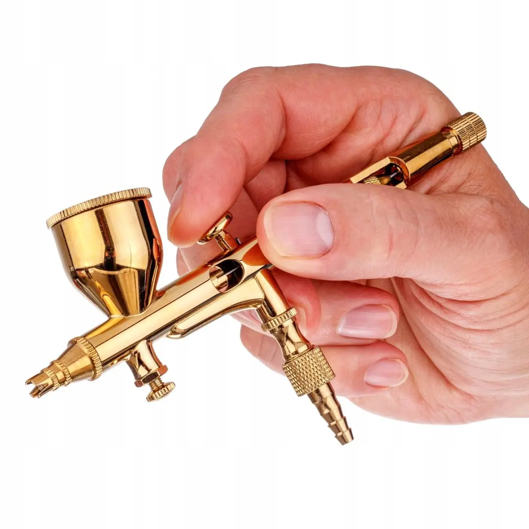 Precisie Airbrush GOLD 0,3mm Dubbele Actie voor Modelbouw