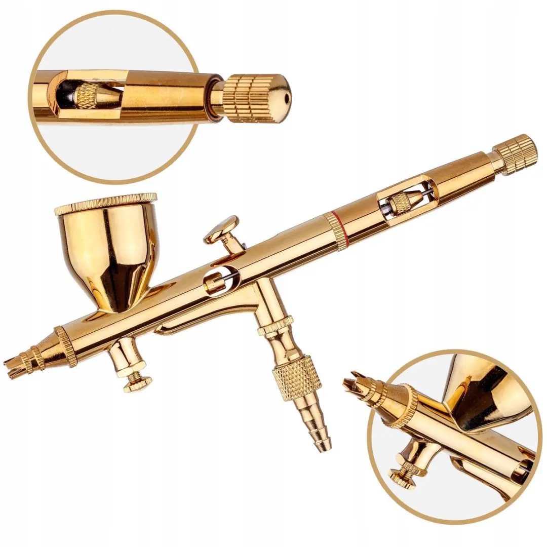 Precisie Airbrush GOLD 0,3mm Dubbele Actie voor Modelbouw