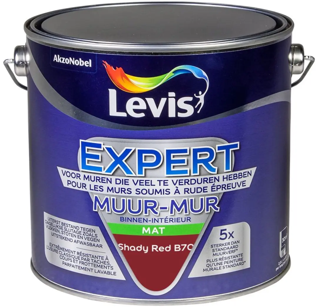 Levi's Expert Muur Binnen Mix Shady Red B70 Mengverf 2,5L