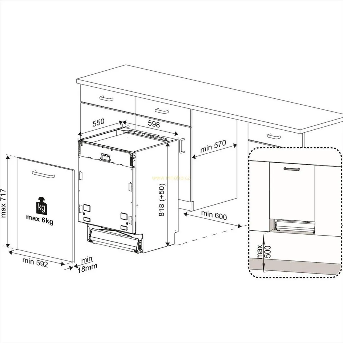 Beko DIN28430 Inbouw Vaatwasser 14 Couverts - RVS - afbeelding 2 van 6