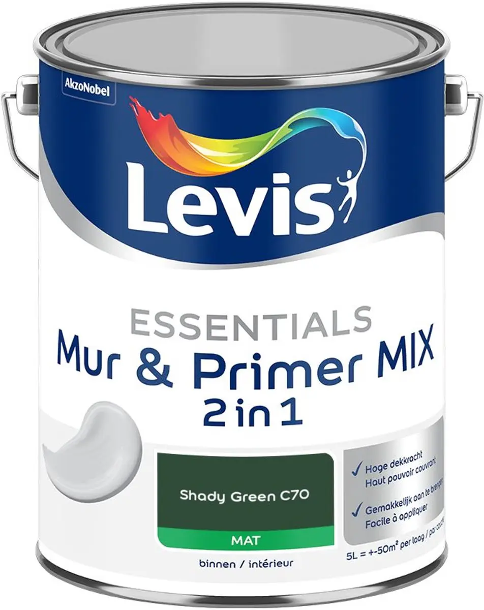 Levi's Essentials Mur & Primer Mix Shady Green C70 Mengverf 5L