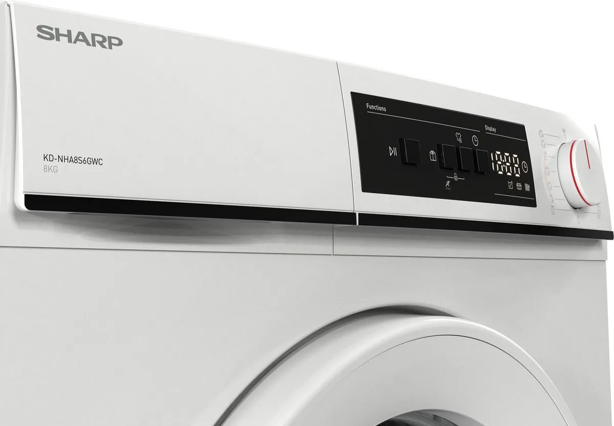 Sharp KDNHA8S6GW21 Warmtepompdroger 8 kg - Wit