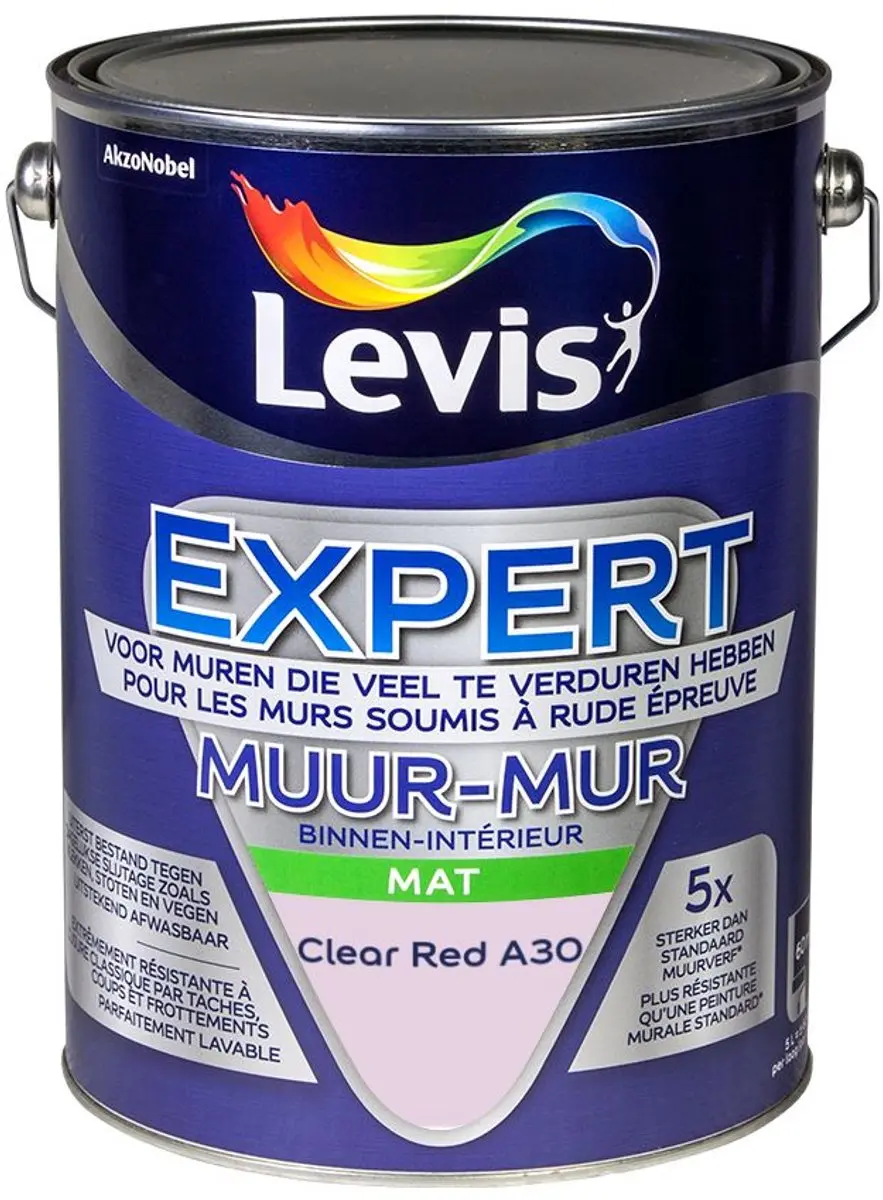 Levi's Expert Muur Binnen Mix Clear Red A30 Mengverf 5L