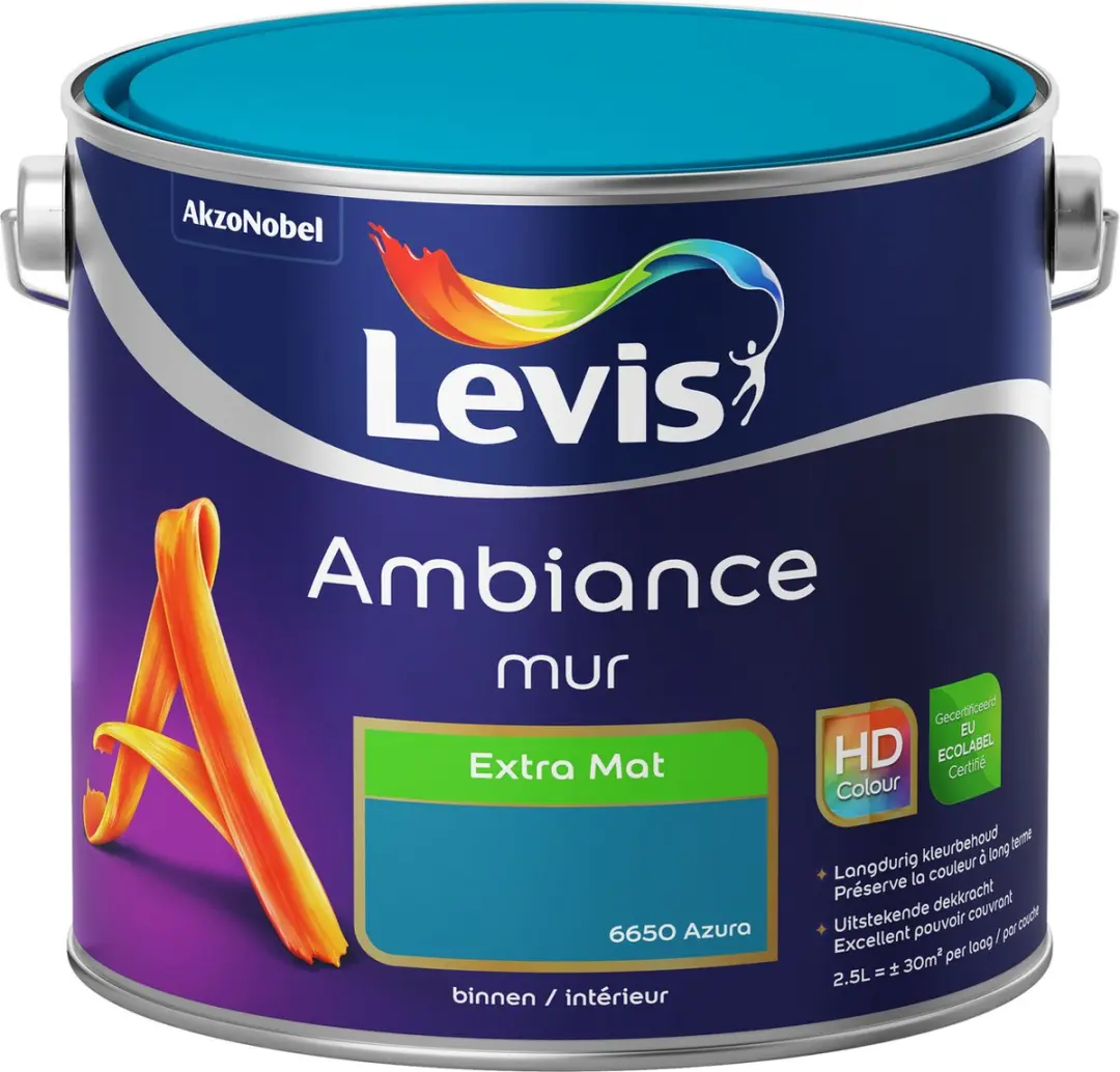Levi's Ambiance Mur Extra Mat Azura - 2,5L