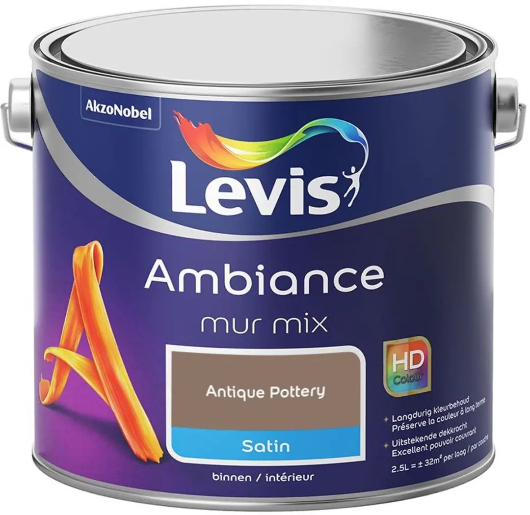 Levi's Ambiance Mur Satin Mix Antique Pottery Verf 2,5L