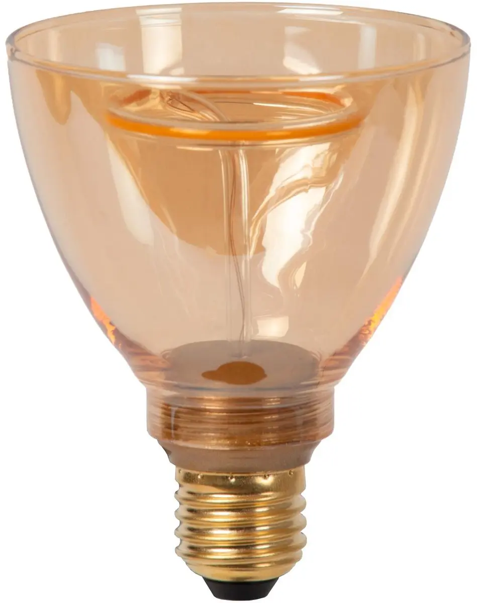 Lucide GO90 LED Filamentlamp E27 3,5W 2200K - Amber - afbeelding 3 van 4