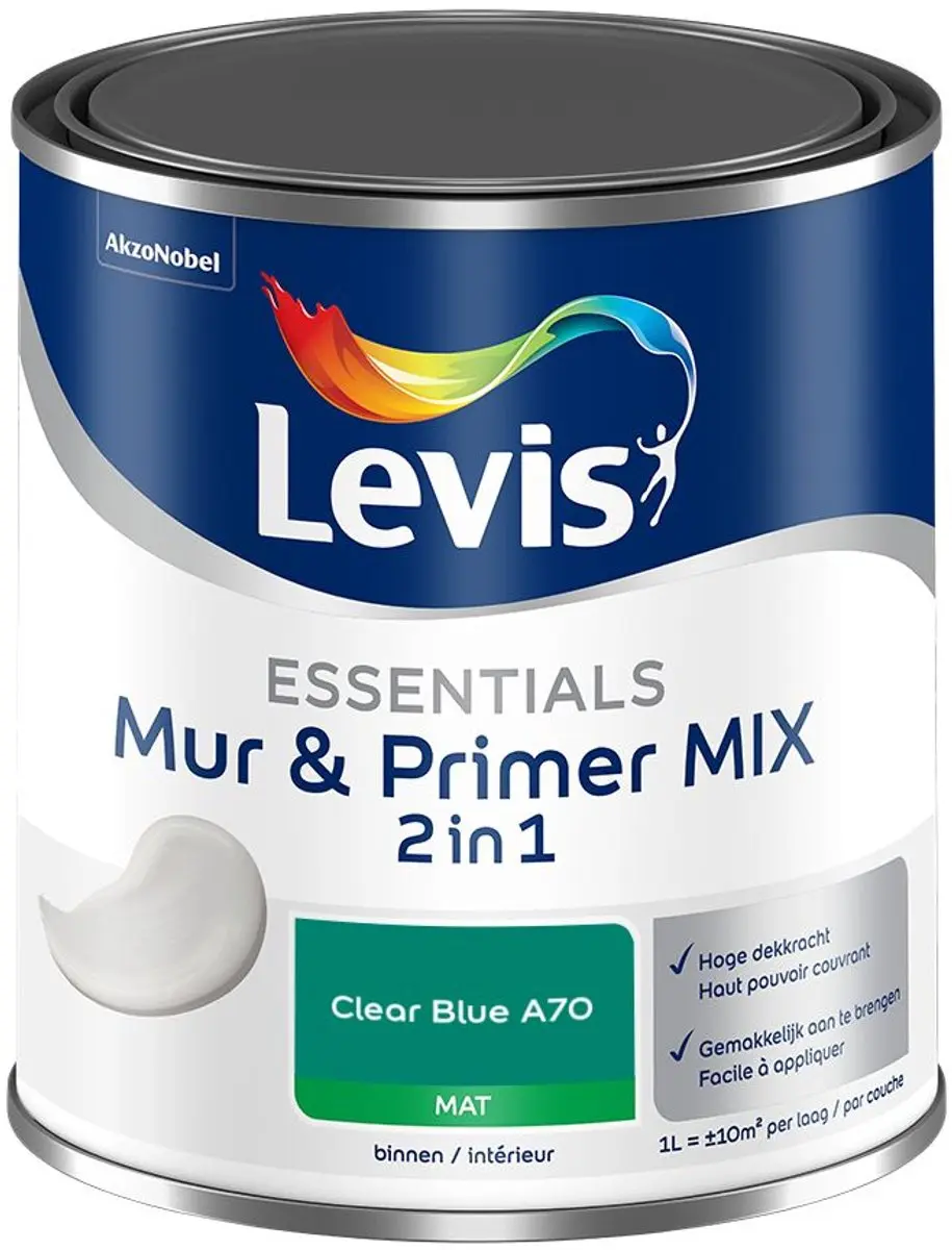 Levi's Essentials Mur & Primer Mix Clear Blue A70 Mengverf 1L