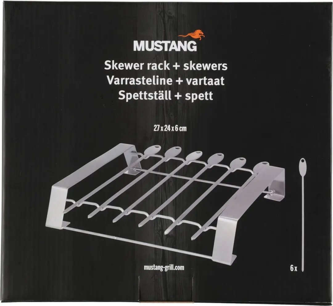 Mustang RVS Spiesenrek - 6 Spiesen