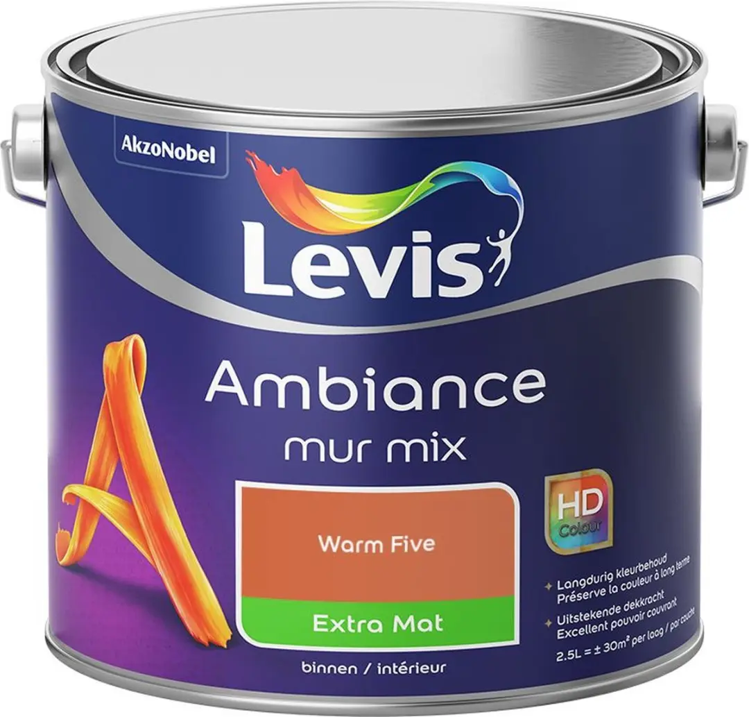 Levi's Ambiance Mur Extra Mat Mix Warm Five Mengverf 2,5L
