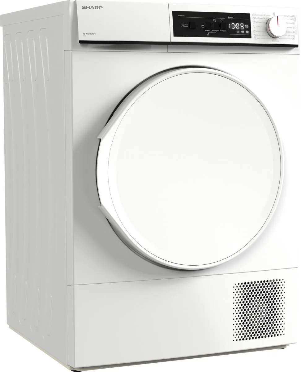 Sharp KDNHA8S6PWEBX Warmtepompdroger 8kg - 15 Programma's - Wit - afbeelding 6 van 6