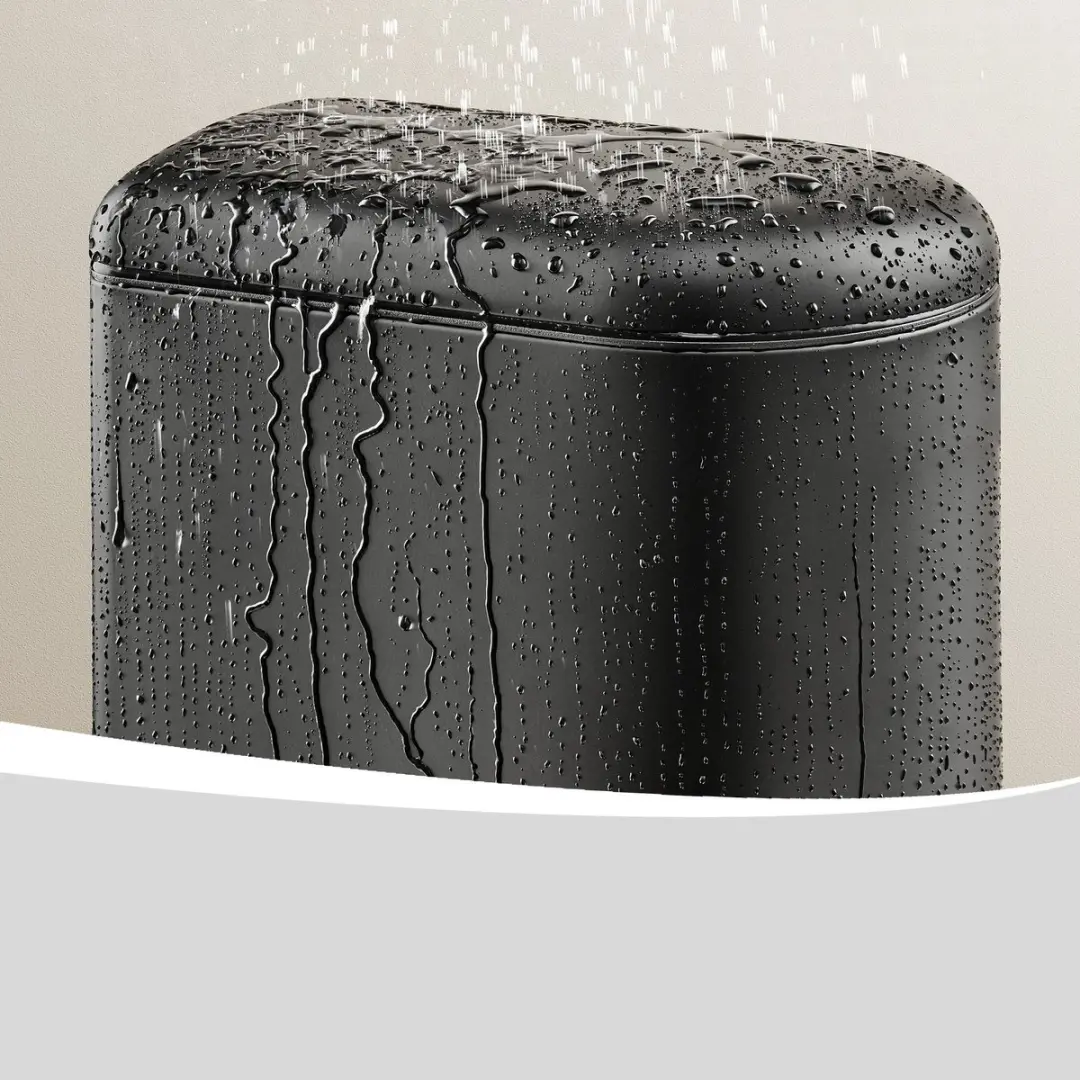 Songmics Prullenbak Badkamer 10L - Zwart - Soft-Close