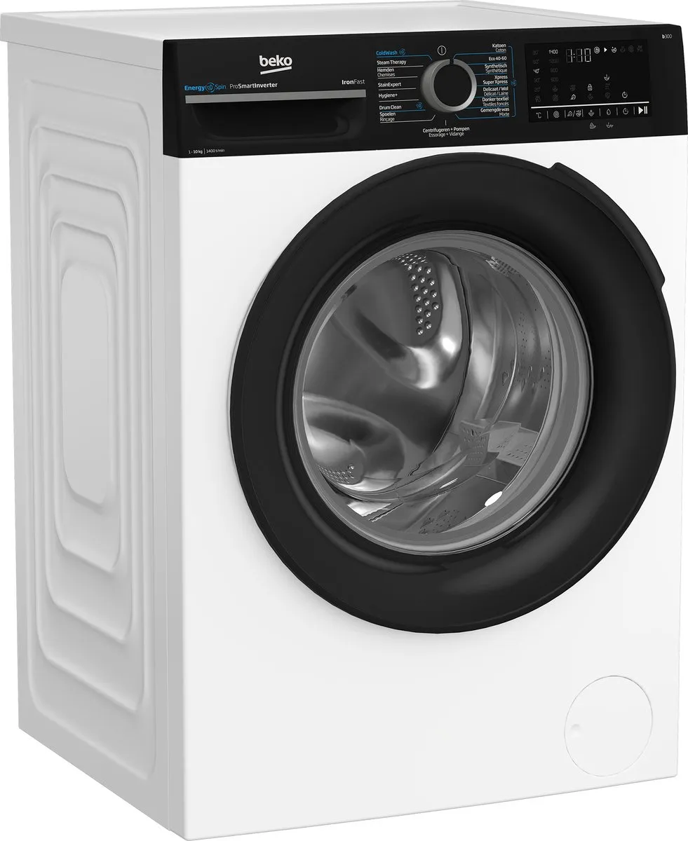 Beko BM3WFU41041B Wasmachine 10kg 1400 RPM - Zwart/Wit