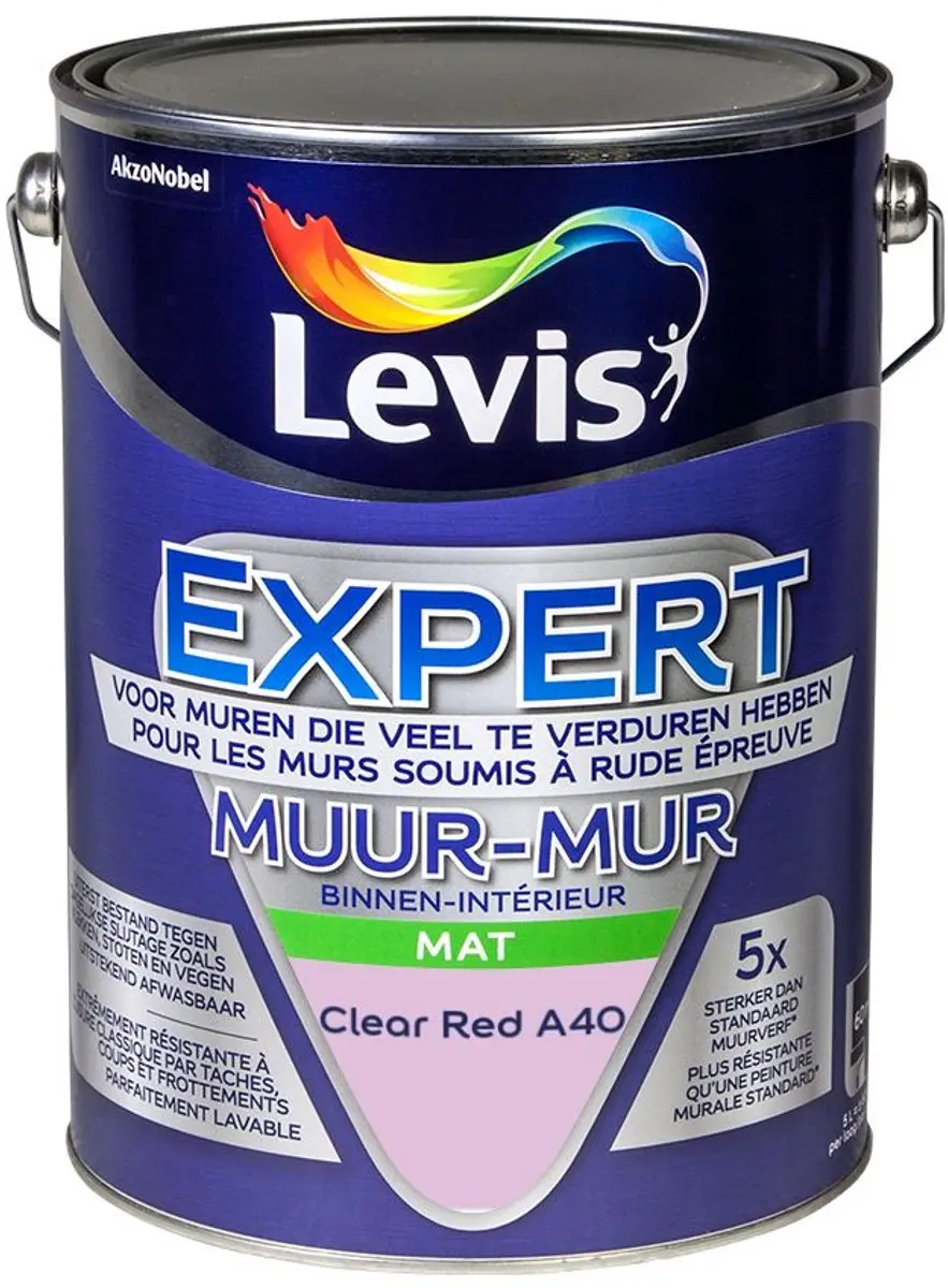 Levi's Expert Muur Binnen Mix Clear Red Mengverf 5L