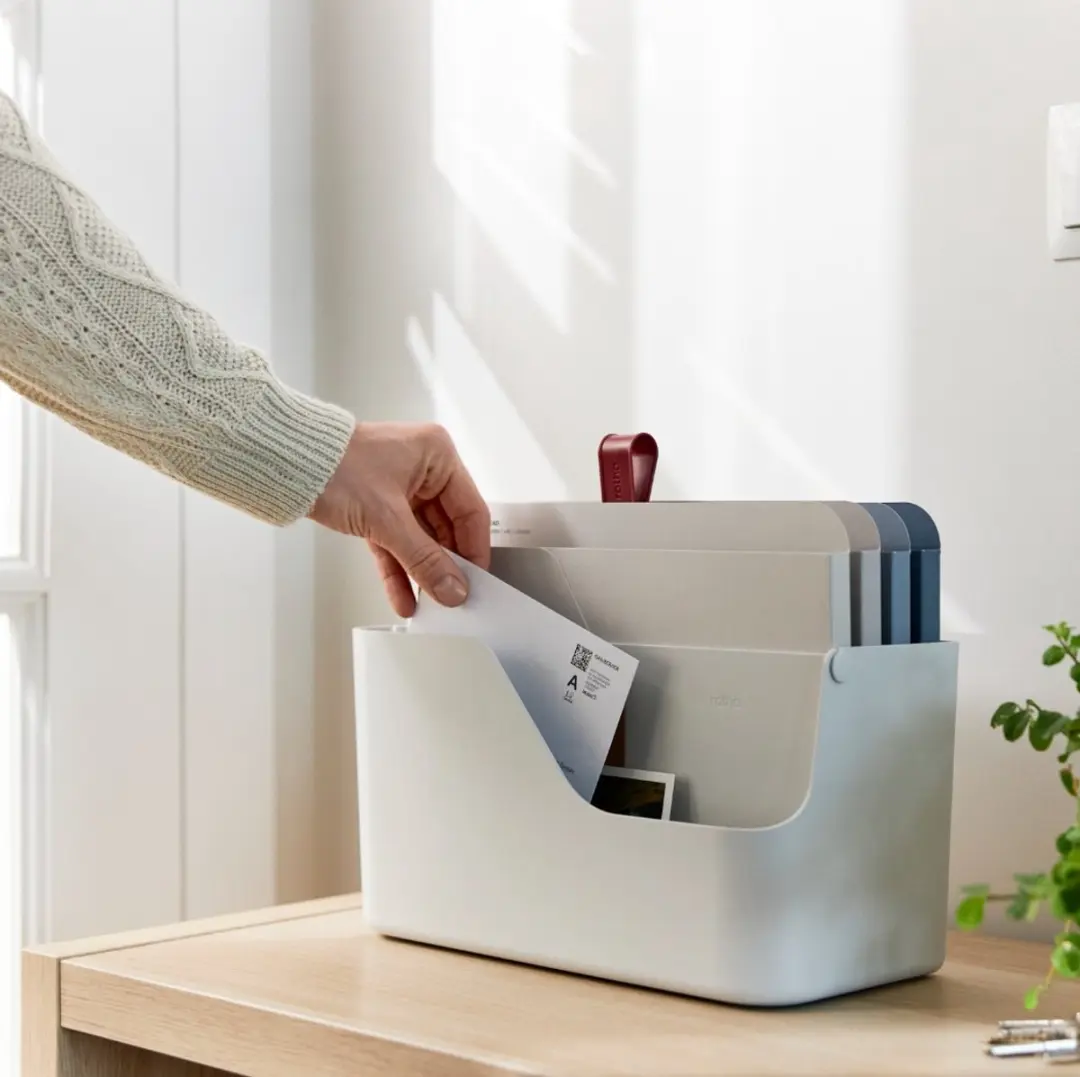 Rotho My Paper Documentenorganizer A4 - 15L - 4 Vakken - Wit/Blauw