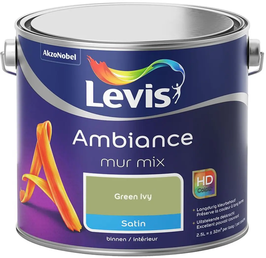 Levi's Ambiance Mur Satin Mix Green Ivy Verf 2,5L